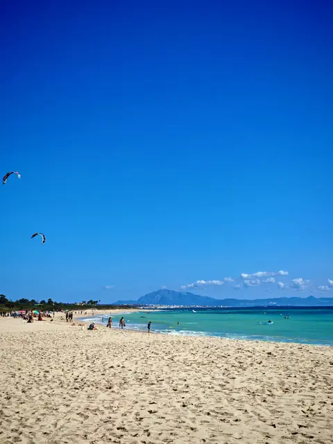 La playa de Valdevaqueros cerca de Tarifa